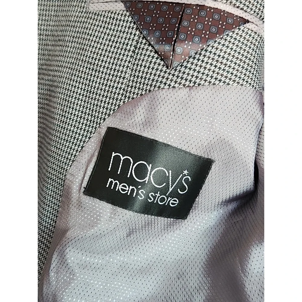 Michael Kors Sport Coat Men's 44s Houndstooth Two Button Jacket Suit Blazer 44